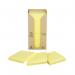 A stack of 16 eco-friendly Post-it Sticky Notes, each measuring 76x76mm, canary yellow in color. The packaging is made from recycled cardboard, making it environmentally friendly. Perfect for note-taking, organizing, and easy to find on any desk.