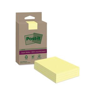 Photos - Self-Stick Notes Post-it Super Sticky Recycled Notes Lined 102x152mm 45 Sheets Canary 