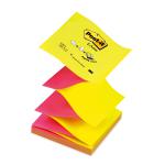 Post-it Z-Notes 76 x 76mm Neon Pink and Yellow (Pack of 6) R330N 3M25536