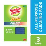 Scotch-Brite Dobie Colours All Purpose Pad 111x68x14mm (Pack of 3) 7100160583 3M26359