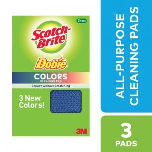 Scotch-Brite Dobie Colours All Purpose Pad 111x68x14mm Pack of 3