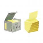 Post-it Recycled Z-Notes 76 x 76mm Cardboard Packaging Canary Yellow (6 Pack) R330-1B 3M27405