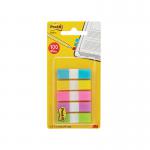 The image shows an assortment of colorful Post-it Index Taps and Page Markers, all neatly organized in a portable case. Each tap and marker has a small 12mm size and is labeled for easy identification. This pack comes with 100 pieces, making it perfect for keeping track of important notes and documents.