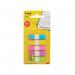 The image shows an assortment of colorful Post-it Index Taps and Page Markers, all neatly organized in a portable case. Each tap and marker has a small 12mm size and is labeled for easy identification. This pack comes with 100 pieces, making it perfect for keeping track of important notes and documents.