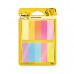 Post-It Notes Markers 50 Sheets 15x50mm Assorted Colours (Pack of 10) 7100234524 3M38046