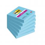 Post-it Super Sticky Notes 76x76mm 90 Sheets Blue (Pack of 6) 654-6SS-BLU 3M38085