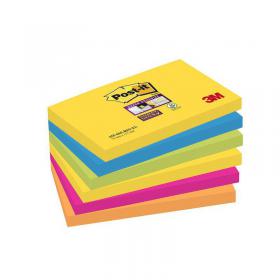 Post-It Super Sticky Notes 76x127mm Rio (Pack of 6) 655-6SS-RIO-EU 3M40127