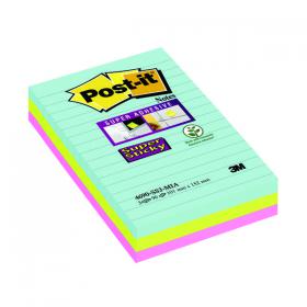 Post-it Notes Super Sticky 101x152mm Cosmic (Pack of 3) 4690-SS3-MIA 3M49872