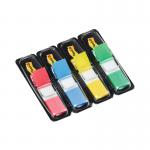 The picture shows a pack of 140 Post-it Index Taps and Page Markers in small size, measuring 12mm each. The colors are standard and include a variety of hues. The pack is neatly organized and labeled with the iconic Post-it logo.