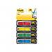 The photograph showcases a variety of Post-it Index Taps and Page Markers, featuring colorful arrows in a standard size. A pack of 96 pieces is displayed, perfect for organizing and marking important pages and documents.
