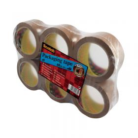 Scotch Packaging Tape Heavy 50mmx66m Brown (Pack of 6) PVC5066F6 B 3M69680