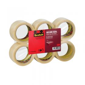Scotch Secure Seal Packaging Tape 50mmx66m Transparent (Pack of 6) H5066F6T 3M69682