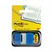 3M Post-it Index Tab 25mm Blue with Dispenser 680-2 3M70689