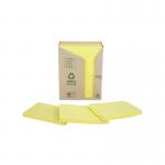 Post-it Recycled Notes 76x127mm 100 Sheets Cardboard Packaging Canary Yellow (Pack of 16) 655-1T 3M72289