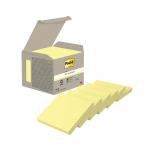 Post-It Recycled Notes 100 Sheets 76x76mm Canary Yellow (Pack of 6) 6541B 3M72313