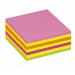 Post It Neon Pink Rainbow Cube Hanging Flow Wrap 325 Sheet Cube 2014LP