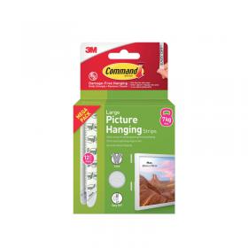 Command Picture Hanging Strips 12 Pairs Large White (Pack of 24) 7100336849 3M77720