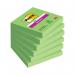 Post-it Super Sticky Notes 76x76mm 90 Sheets Green (Pack of 6) 654-6SS-GRN 3M80865