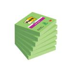 Post-it Super Sticky Notes 76x76mm 90 Sheets Green (Pack of 6) 654-6SS-GRN 3M80865