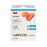 3M Disposable Earplugs 1100 Soft Foam Orange (Pack of 50) 1100-50 3M81335