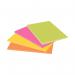 The image shows four packs of vibrant neon-colored Post-it Extra Sticky Notes, each with 149x98mm meeting sizes. The notes are super sticky, making them perfect for keeping important reminders and messages in place.