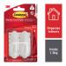 3M Command Adhesive Hook Medium White (Pack of 2) 17081 3M85158