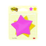 Post-it Notes Star Shape 75 Sheet 70.5 x 70.5mm (Pack of 2) 7100236274 3M85444
