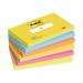 The image shows a set of six Post-it Notes in various bright, energy-inspired colors. Each note measures 76x127mm and features the familiar Post-it logo.