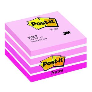 Photos - Self-Stick Notes Post-it Notes Colour Cube 76 x 76mm Pastel Pink 2028P 3M87135 