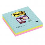 Post-It Super Sticky XL Notes 101x101mm Lined Miami (Pack of 3) 675-SS3-MIA 3M87169