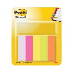 Post-it Page Markers Assorted (500 Pack) 670-5 3M88190