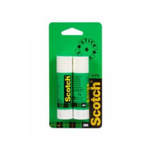 Cheap Stationery Supply of 3M Scotch Glue Stick 21gm Clear Twin Pack 6242C 6242C Office Statationery
