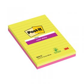 Post-it Notes Super Sticky 127x203mm Ultra (Pack of 2) 5845-SSEU 3M90612