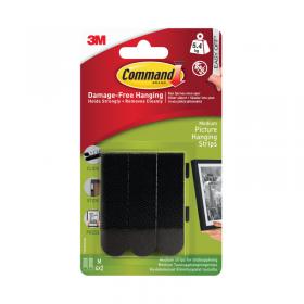 3M Command Medium Picture Hanging Strips Black (Pack of 4) 17201BLK 3M91484