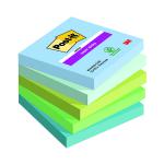Post-it Super Sticky Oasis Colour 76x76mm 90 Sheet (Pack of 5) 7100258898 3M92428
