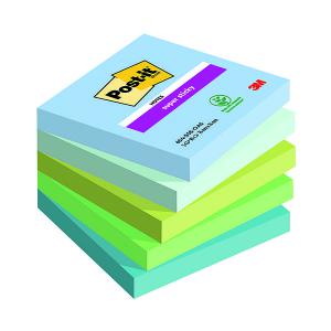 Photos - Self-Stick Notes Post-it Super Sticky Oasis Colour 76x76mm 90 Sheet Pack of 5 