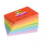 Post-It Super Sticky Notes 90 Sheets 76x127mm Playful Colours Assorted (Pack of 6) 655-6SS-PLAY 3M92446