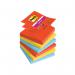 Post-it Z-Notes Playful Colour 76x76mm 90 Sheet (Pack of 6) 7100258797 3M92449