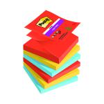 Post-it Z-Notes Playful Colour 76x76mm 90 Sheet (Pack of 6) 7100258797 3M92449