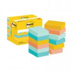 Post-it 38x51mm 100 Sheets Cardboard Packaging Beachside (Pack of 12) 7100259449 3M92825