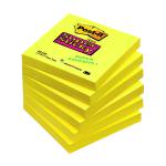 Post-it Notes Super Sticky 76x76mm Ultra Yellow 90 Sheets (Pack of 6) 654-S6 3M93191