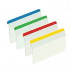 A photograph of Post-it Index tabs and page markers would show a variety of colorful tabs and markers, each with a different labeled section for easy organization. The angled filing tabs would also be visible, providing a convenient way to label and access important documents.