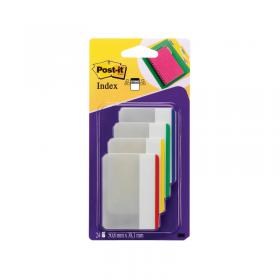 Post-it Index Flat Filing Tabs Assorted (24 Pack) 686-F1 3M93620