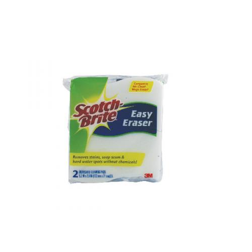 Cheap Stationery Supply of 3M Scotch-Brite White Easy Eraser Pad Pack of 2 70005023844 Office Statationery