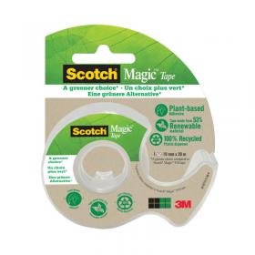 Scotch Magic Tape 19nmx20m Single Roll w/Recycled Dispenser 7100082821 3M98245