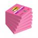 Post-it Notes Super Sticky 76x76mm Fuchsia 90 Sheets (Pack of 6) 654-6SS-PNK-EU 3M98405