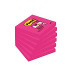 Post-it Notes Super Sticky 76x76mm Fuchsia 90 Sheets (Pack of 6) 654-6SS-PNK-EU 3M98405