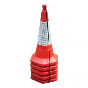 Safety Cone Standard One Piece H750mm with Sealbrite Sleeve Pack of 5 4007557