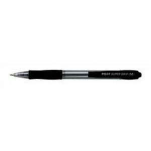 Pilot Super Grip Ballpoint Pen Retractable 1.0mm Tip 0.4mm Line Black
