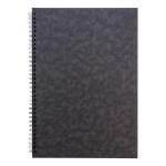 Notebook Sidebound Twin Wire 80gsm Ruled & Perforated 120pp A4 Black [Pack 10] 4008736